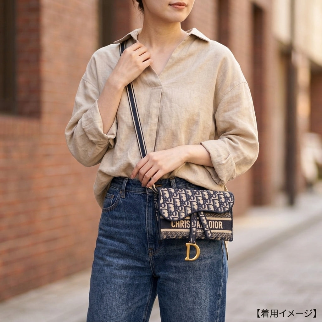 Christian Dior クリスチャンディオール サドル スリムポーチ
