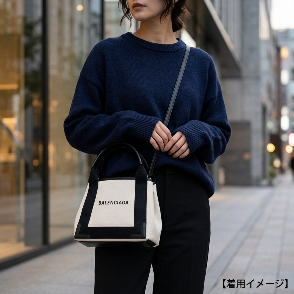 BALENCIAGA バレンシアガ ネイビーカバスXS ショルダーバッグ