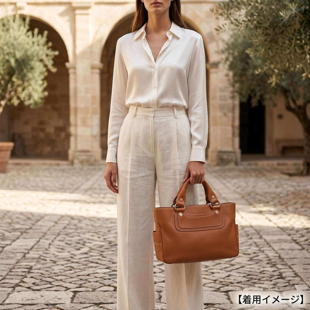 CELINE セリーヌ ブギーバッグ ハンドバッグ レザー ブラウン