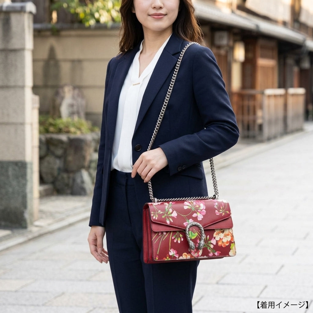 GUCCI グッチ デュオニソス/GGブルームス ショルダーバッグ レザー