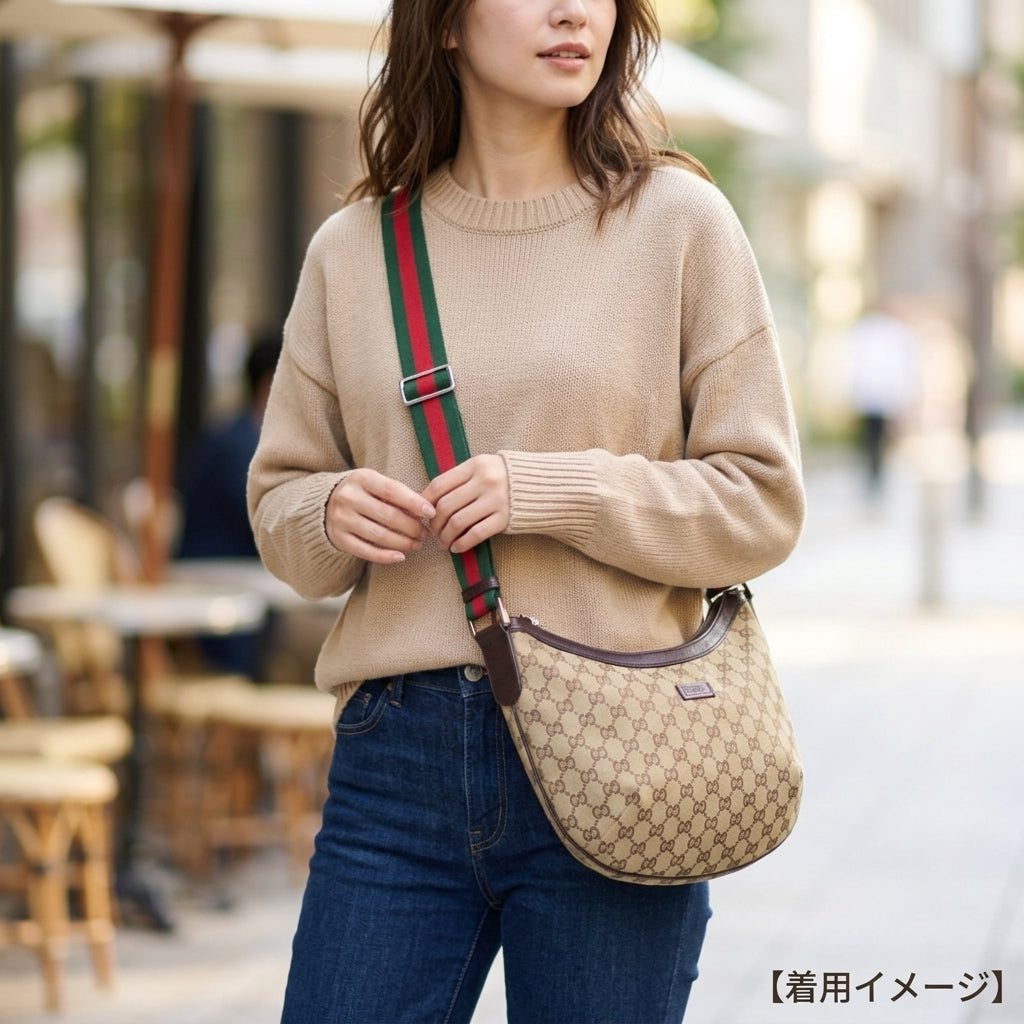 GUCCI グッチ シェリーライン ショルダーバッグ GGキャンバス ベージュ