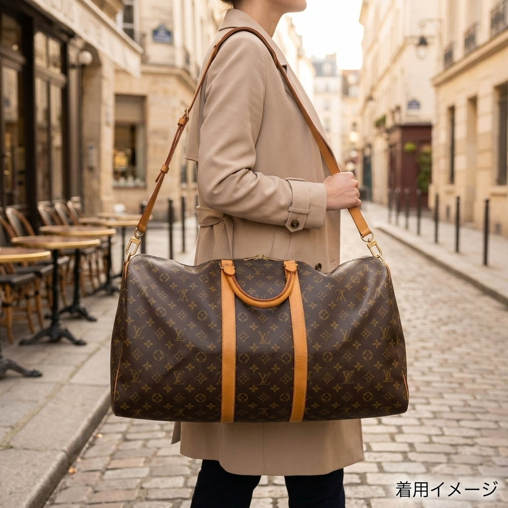 LOUIS VUITTON ルイヴィトン キーポル55バンドリエール モノグラム