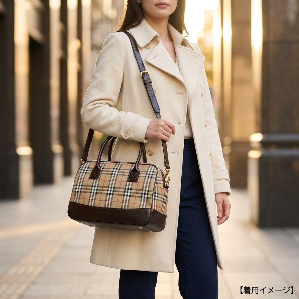 BURBERRY バーバリー ミニボストン ノバチェック / シャドーホース