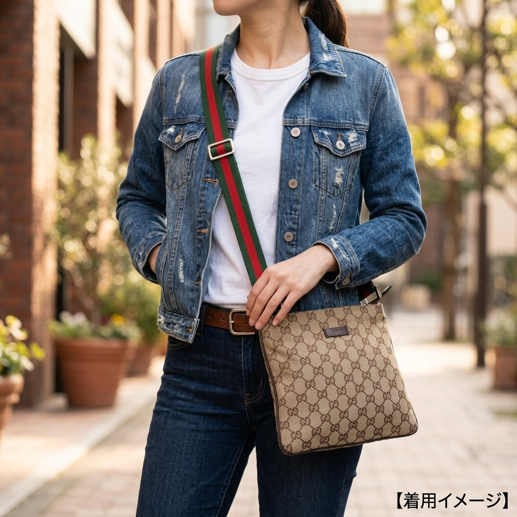 【美品】GUCCI ワンショルダー シェリー GG柄 キャンバス ベージュ GUCCI グッチ シェリーライン ショルダーバッグ GGキャンバス ベージュ