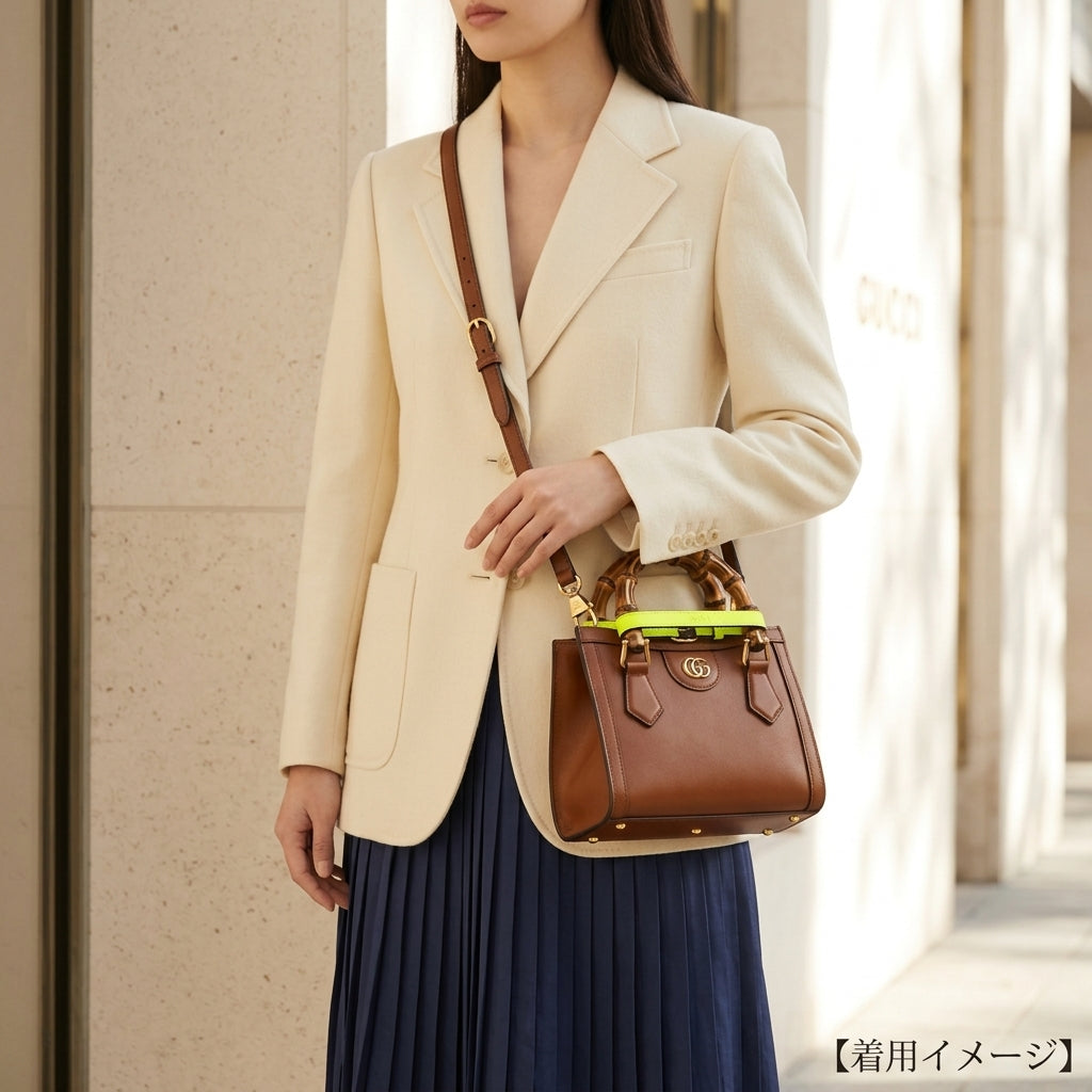 GUCCI グッチ ダイアナ ミニトート バンブー ショルダーバッグ レザー