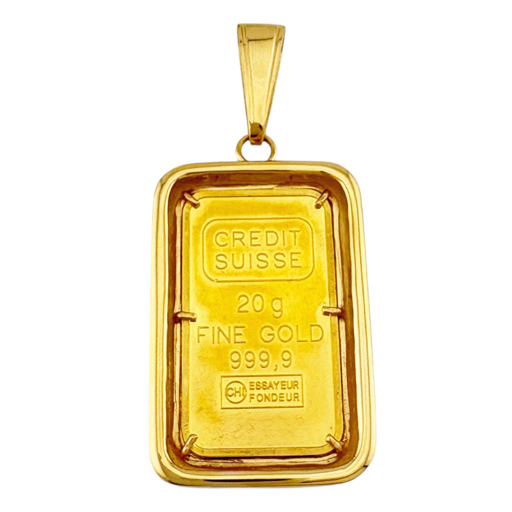 Liberty Ingot 20g Statue of Liberty Credit Suisse 1985 Pendant Top