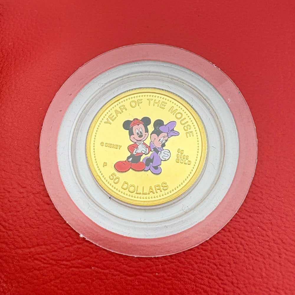 Disney Mickey & Minnie $50 8g Cook Island Perth Mint 1996 Pure
