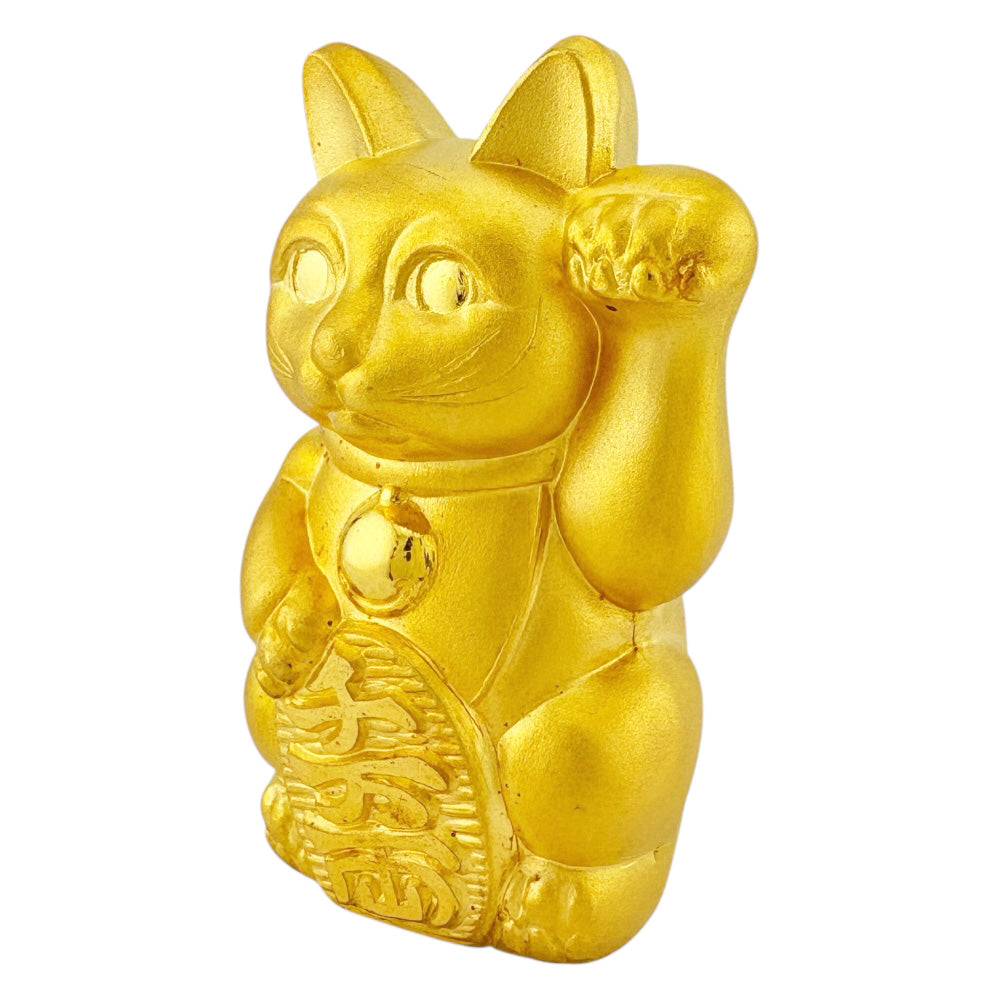 置物 招き猫 純金 縁起物 金運 財運 商売繫盛 コレクション 金工芸品