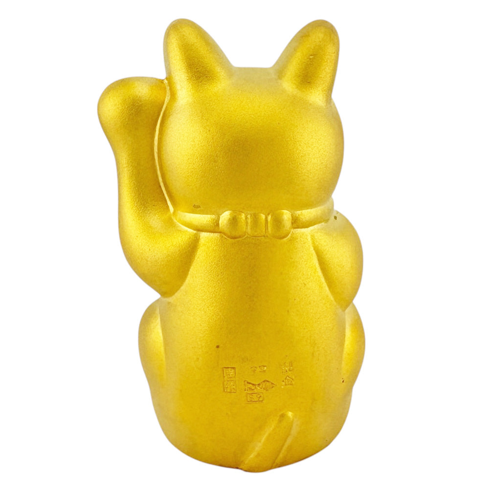 置物 招き猫 純金 縁起物 金運 財運 商売繫盛 コレクション 金工芸品