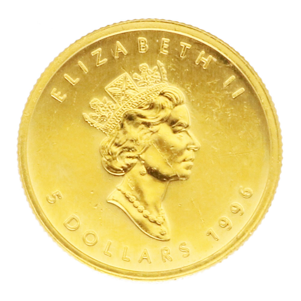 メイプルリーフ 1/10オンス 5ドル 1996 カナダ 純金 金貨 外国コイン