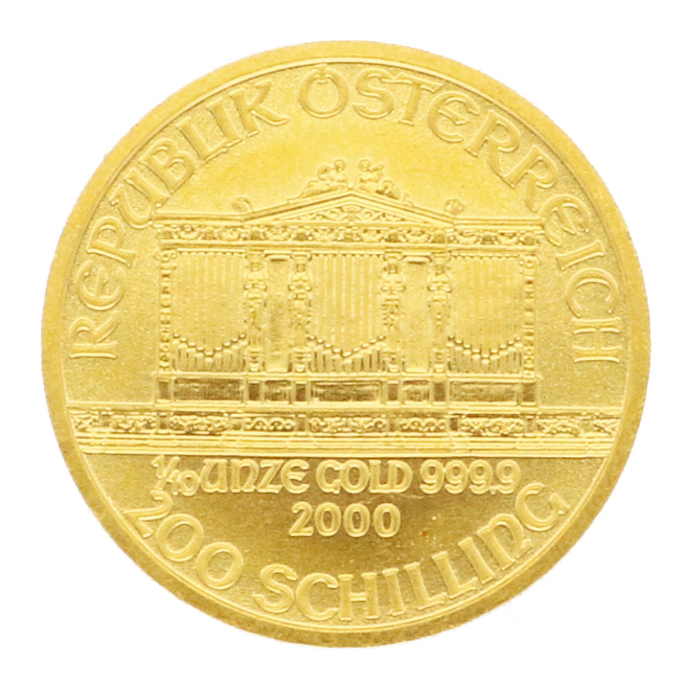 维也纳和谐1/10 盎司2000 奥地利纯金金币外国硬币K24 金男女通用二手– 【公式】リサイクルキングオンラインショップ