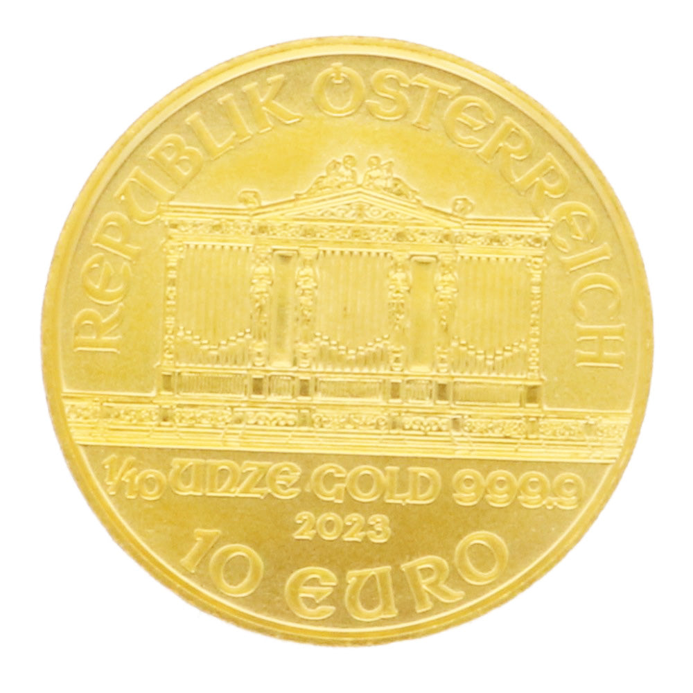 维也纳和谐1/10 盎司2023 年奥地利纯金金币外国硬币K24 金男女通用二手– 【公式】リサイクルキングオンラインショップ