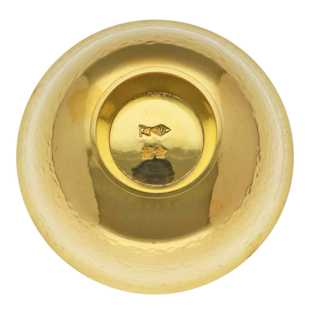 金の酒升の置物／K24GP製。【新品未使用品】。 盃 酒器 置物 純金製 金器 還暦 退職 お祝い 誕生日 記念日 金工芸品
