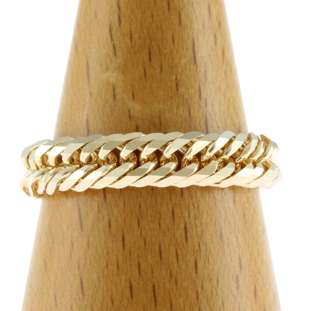 Kihei Ring 12DCT 12-sided triple ring, size 12, 18k gold, unisex