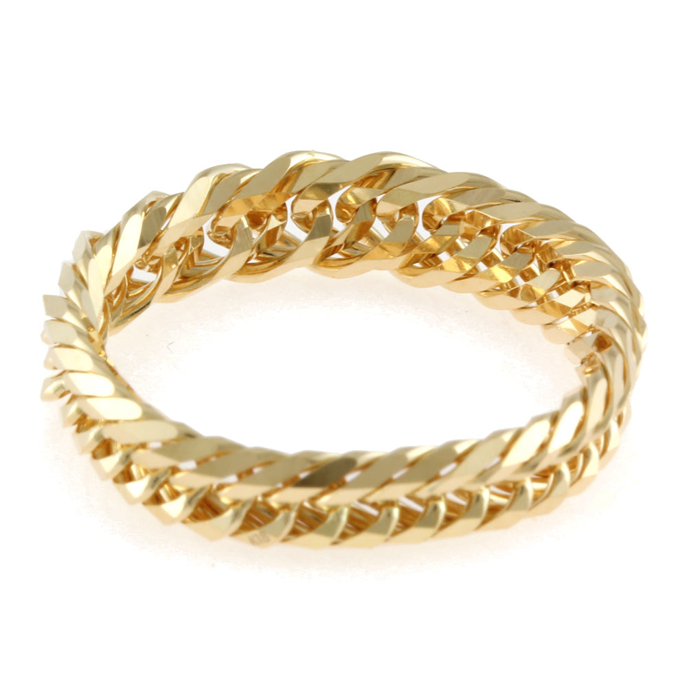 Kihei Ring 12DCT 12-sided triple ring, size 12, 18k gold, unisex