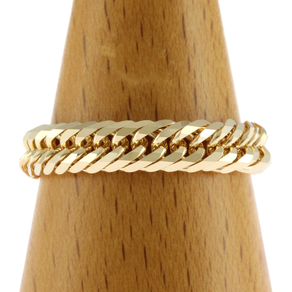 喜平 リング・指輪 12DCT 12面トリプル リング 指輪 14号 18金 K18