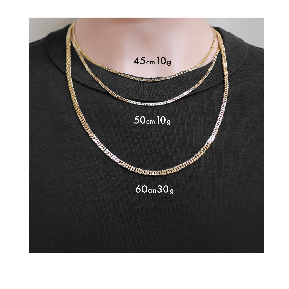 アクセサリー Kihei Necklace Gold K18 Yellow Gold Kihei Necklace Triple 12-sided Approx. 50cm Approx