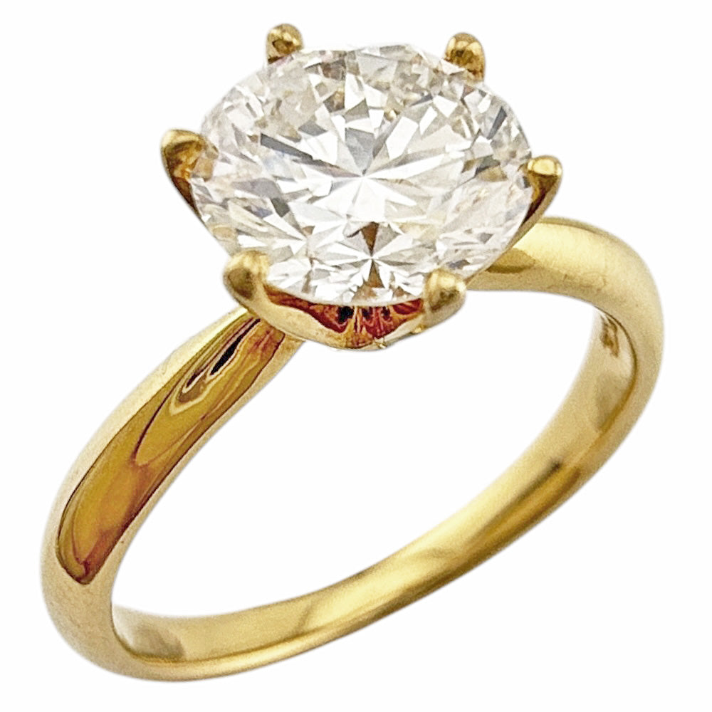 リング 指輪 14号 18金 K18イエローゴールド ダイヤモンド 1.559ct