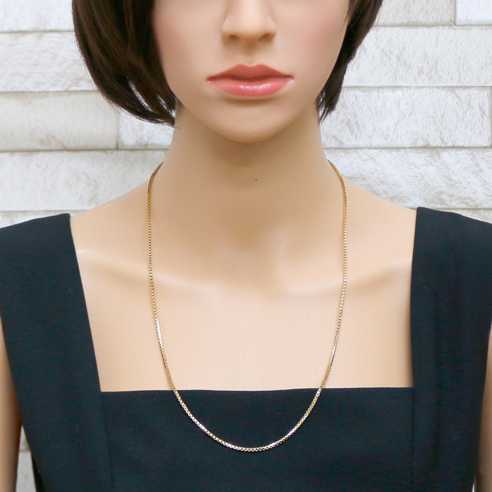 Used] K18 necklace chain Venetian chain 18K K18 gold gold unisex