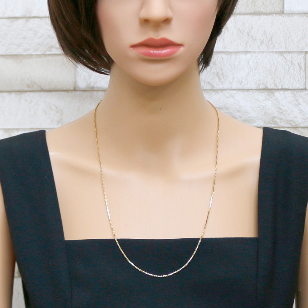 Used] K18 necklace chain Venetian chain 18K K18 gold gold unisex