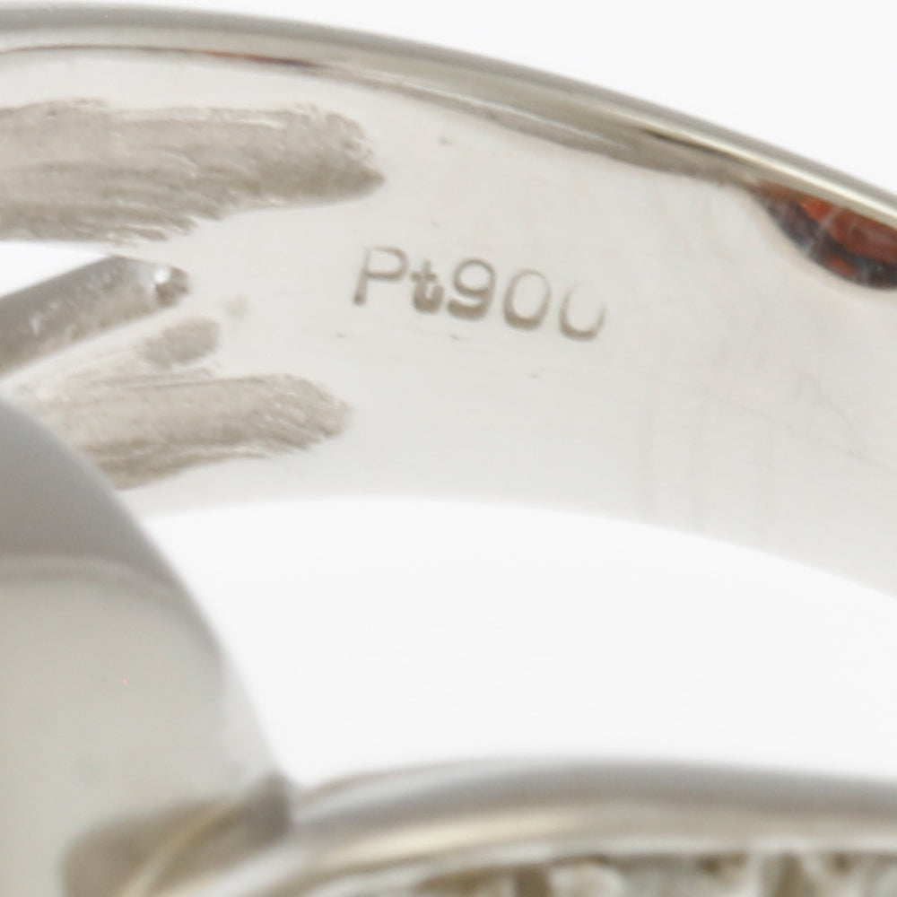リング 指輪 11号 Pt900プラチナ ガーネット 3.10ct ダイヤモンド 0.38