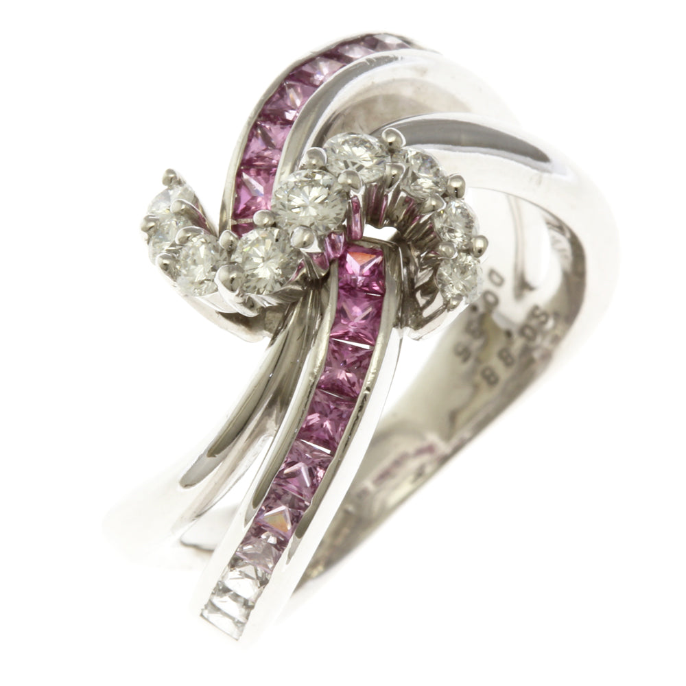 リング・指輪 13号 18金 K18ホワイトゴールド サファイア 0.88ct 