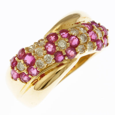 K18 金　ゴールド　リング　ルビー　4g 楽天市場】K18YG イエローゴールド マルチカラー サファイア