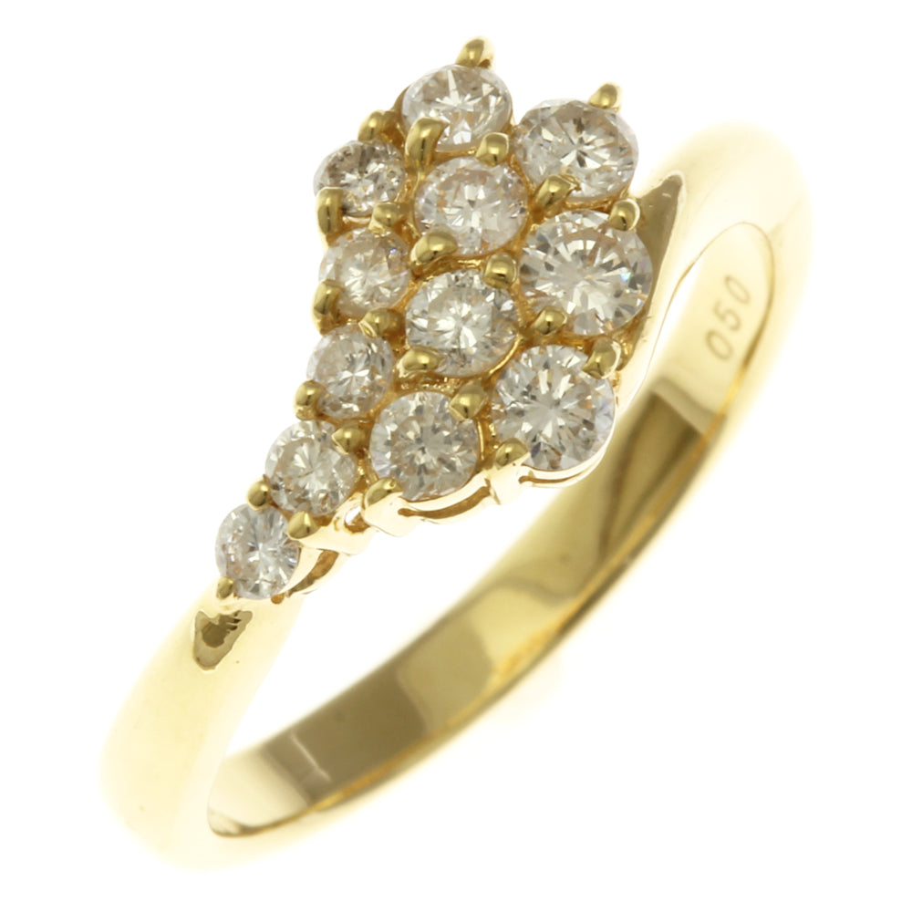 リング 指輪 10.5号 18金 K18イエローゴールド ダイヤモンド 0.50ct  