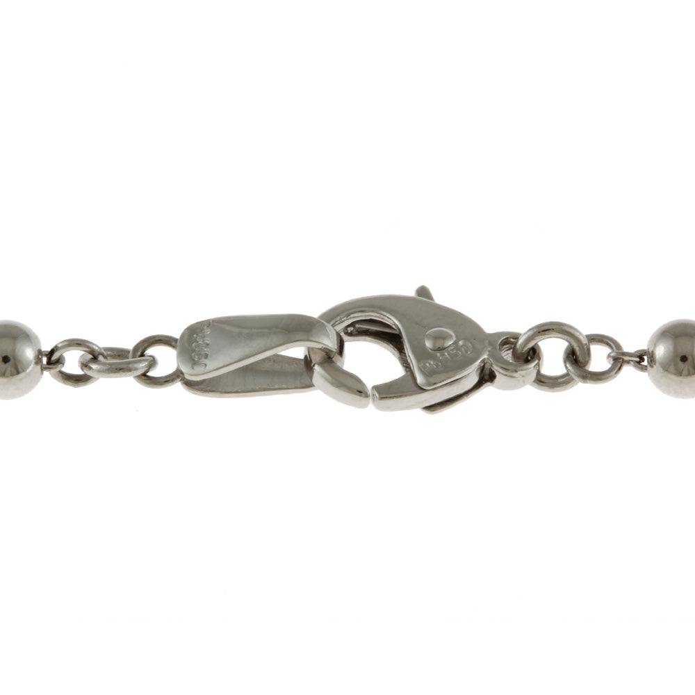 中古】 Pt850 ネックレス ミラーボール Pt850プラチナ シルバー