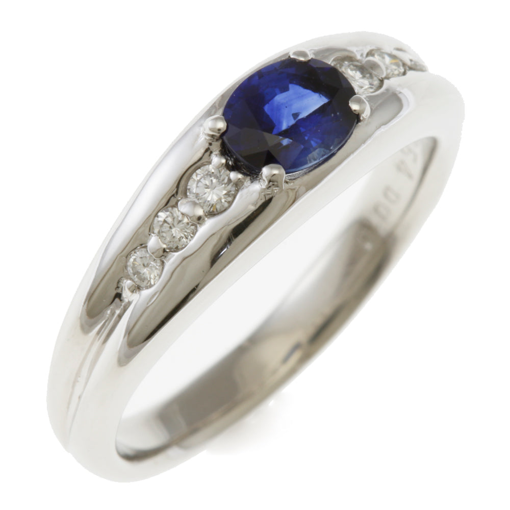 リング・指輪 10.5号 Pt900プラチナ サファイア 0.54ct ダイヤモンド  