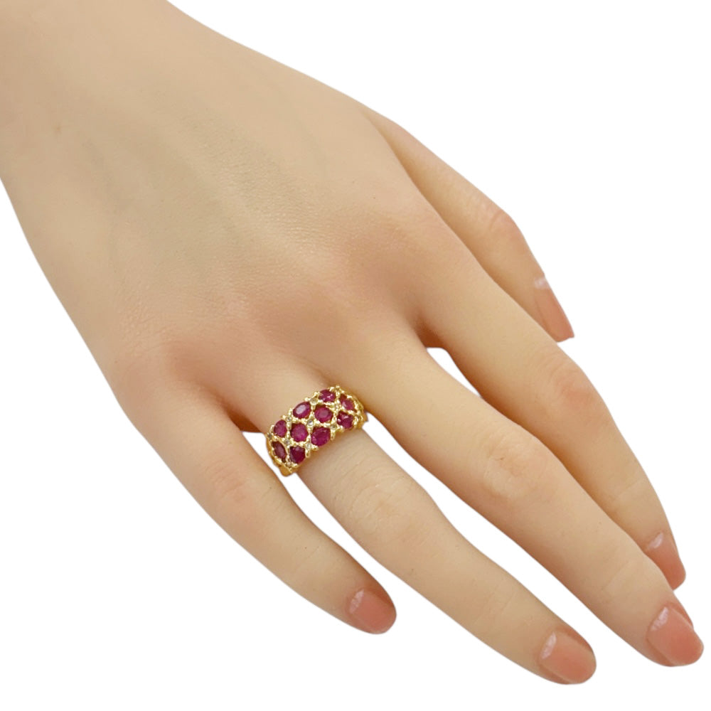 リング 指輪 10.5号 18金 ルビー 1.62ct ダイヤモンド 0.15ct