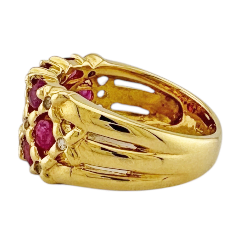 リング 指輪 10.5号 18金 ルビー 1.62ct ダイヤモンド 0.15ct