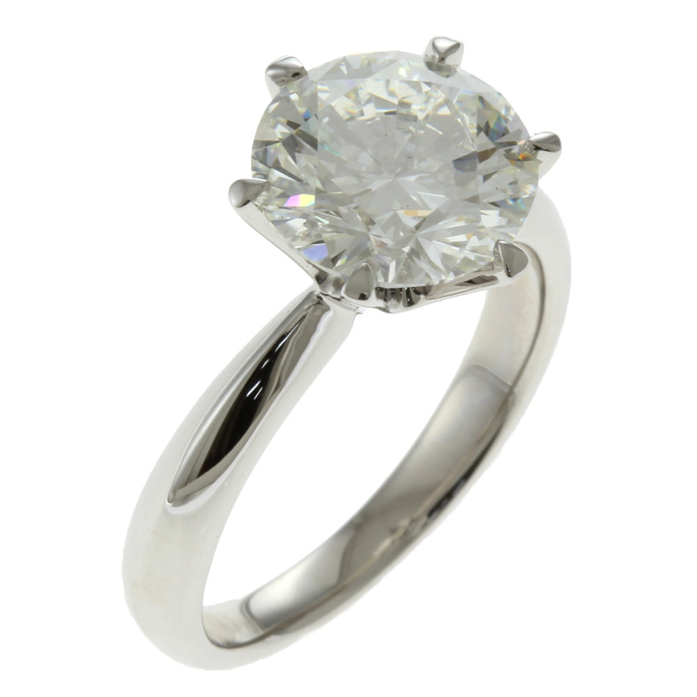 一粒ダイヤモンド立爪リング鑑定書付き