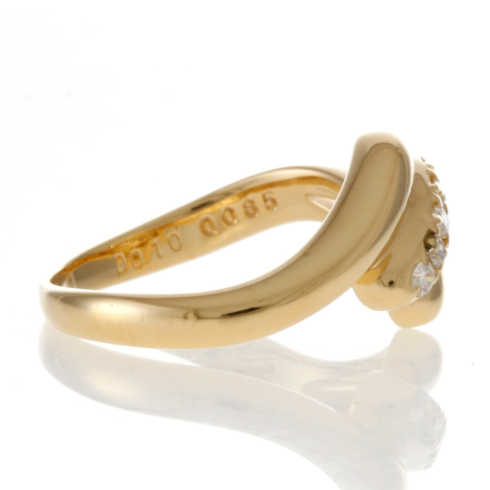 リング 指輪 10号 18金 K18イエローゴールド ダイヤモンド 0.10ct