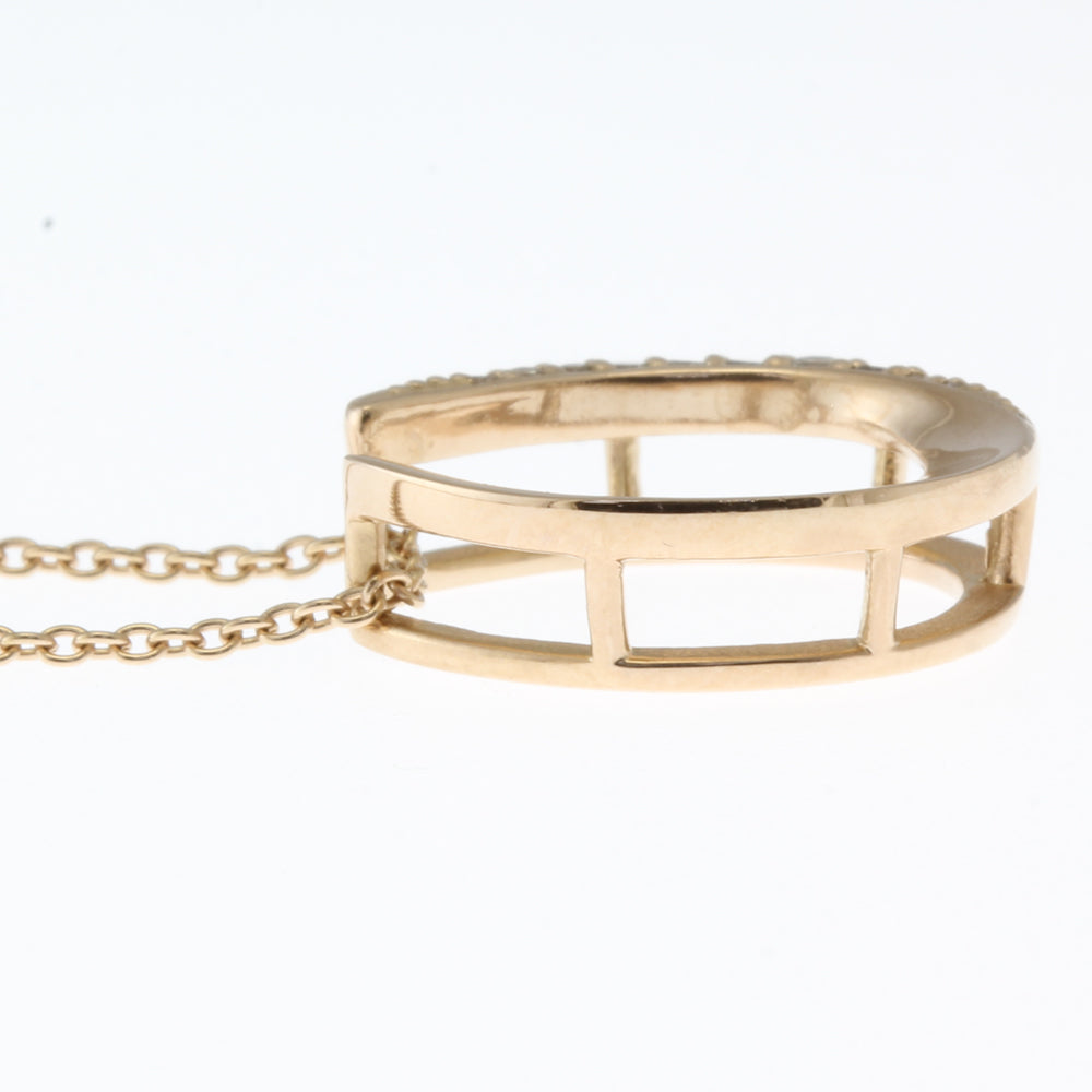 ネックレス 馬蹄 ホースシュー 18金 K18ピンクゴールド