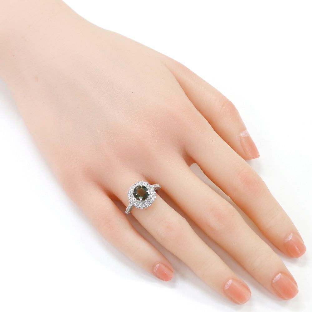 アレキサンドライト リング 11号 リング K18WG アレキサンドライト0.22