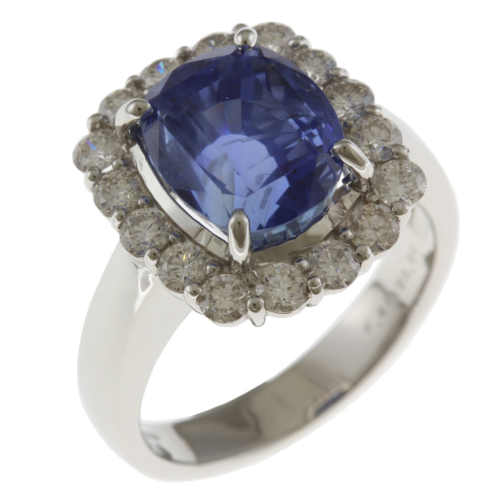 Ring, size 13, Pt900 platinum, sapphire, ladies, [used] – 【公式