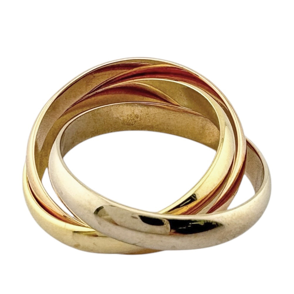 3カラー リング 指輪 12号 18金 K18イエローゴールド レディース 中古