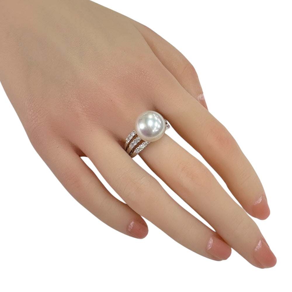 リング 指輪 20号 Pt900プラチナ パール ダイヤモンド 0.58ct リング 指輪 20号 Pt900プラチナ パール ダイヤモンド 0.58ct
