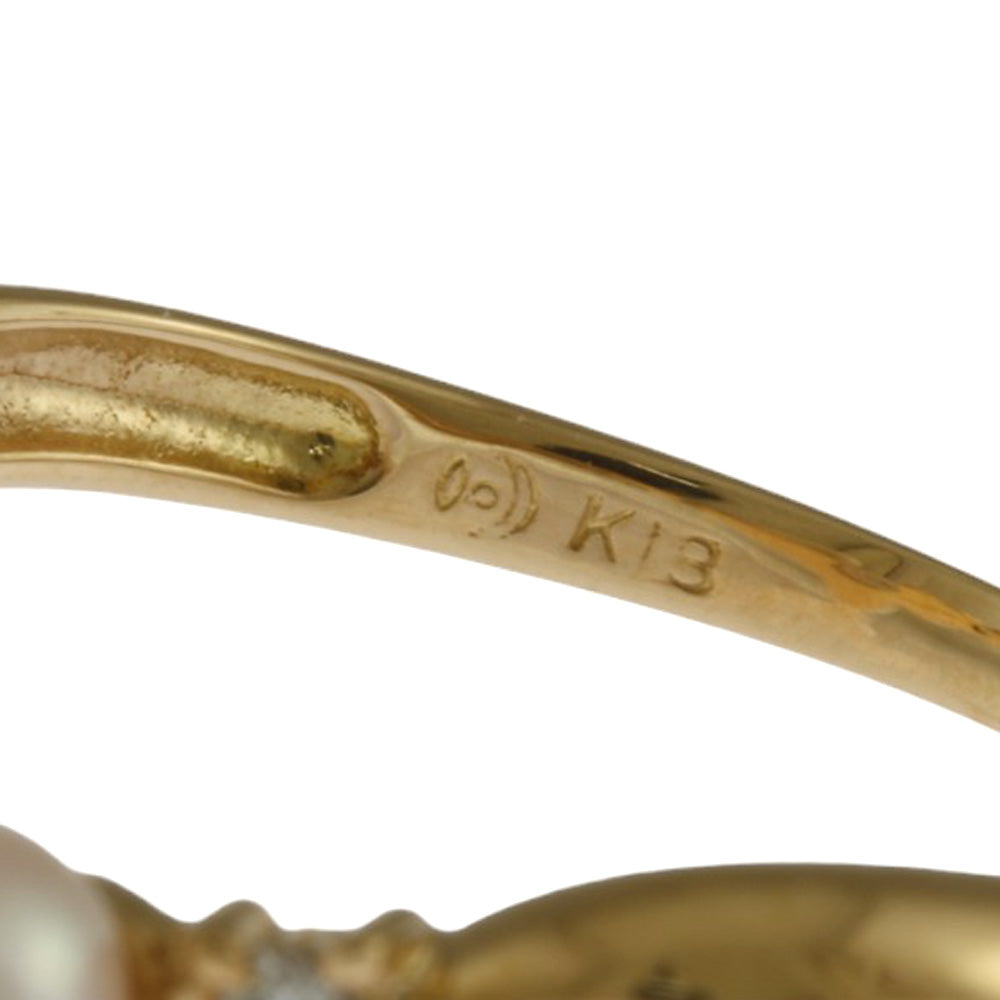 K18 イエローゴールド　リング　指輪　ダイヤモンド　V字リング　10号 K18ダイヤモンド V字リング（リング） | COCOSHNIK（ココシュ