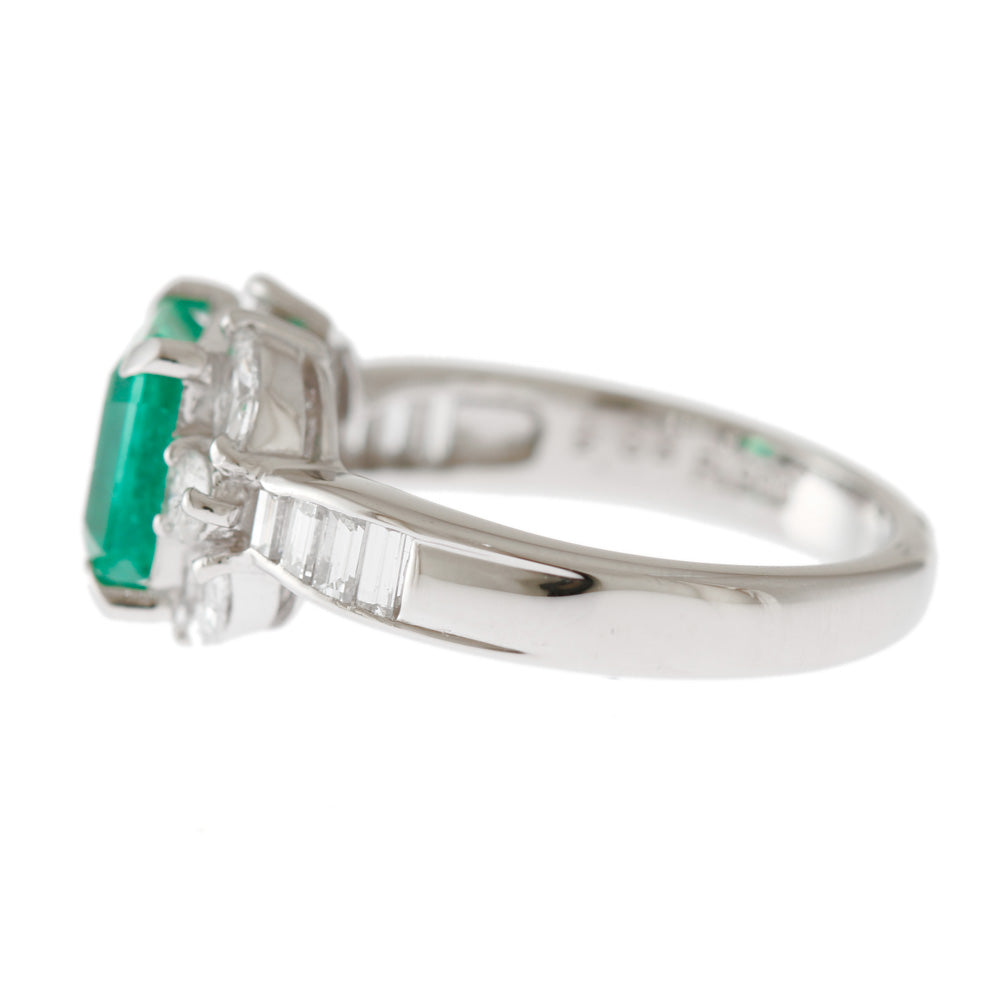 リング 指輪 11.5号 Pt900プラチナ エメラルド レディース 中古