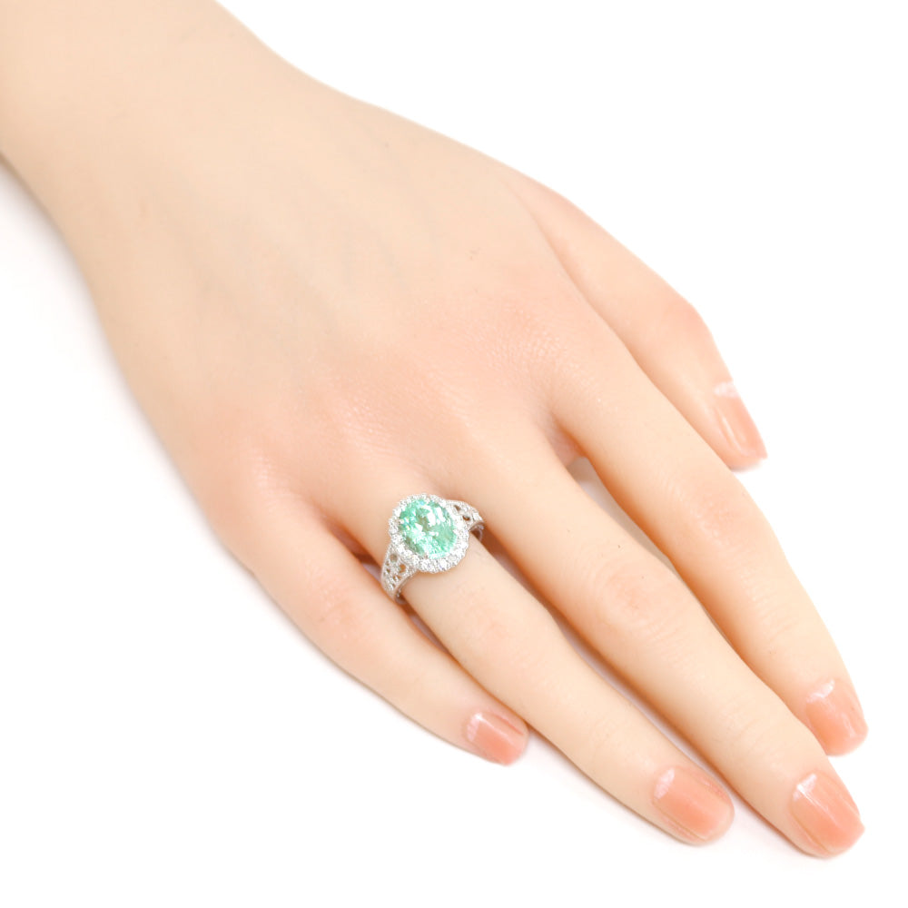 リング 指輪 12号 Pt900プラチナ パライバトルマリン 3.35ct