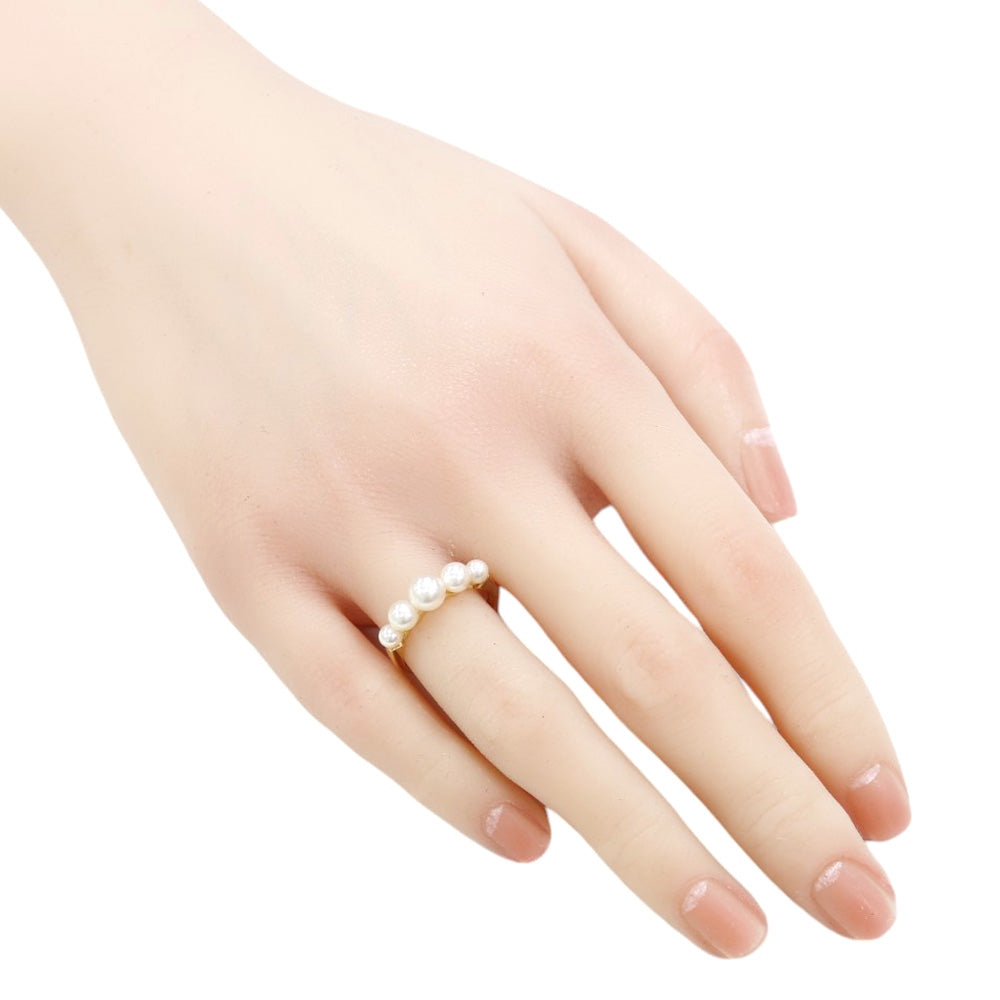 MIKIMOTO ミキモト リング 指輪 12号 18金 K18イエローゴールド アコヤ