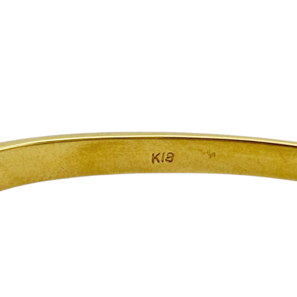 ゴールドクリスタルオクタゴンバングル バングル 18金 K18イエローゴールド ダイヤモンド レディース