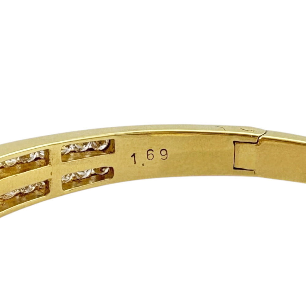 ゴールドクリスタルオクタゴンバングル 楽天市場】ダイヤバングル K18YG イエローゴールドバングル