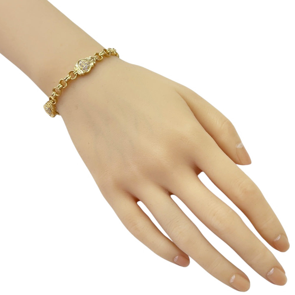 k18 18金 ブレスレット　イエローゴールド　ステーションブレスレット K18イエローゴールド ブレスレット | 112021133002 | 【公式】4