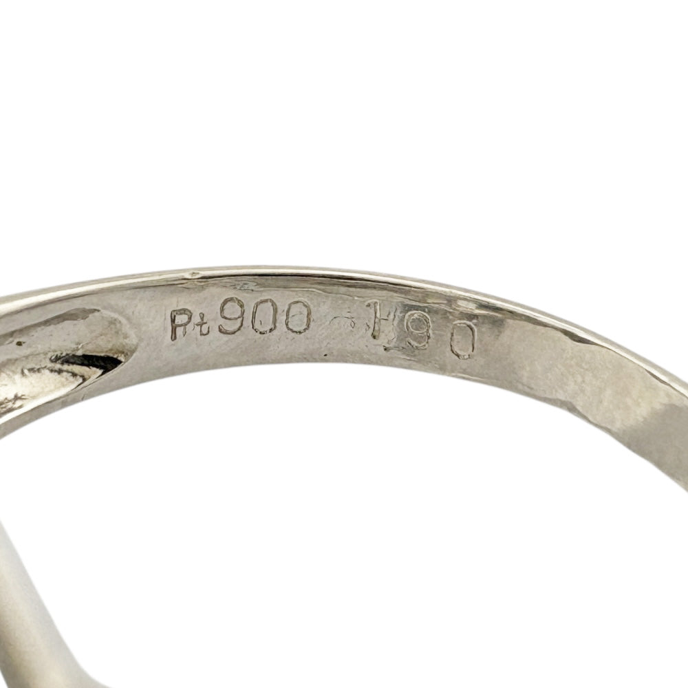 リング 指輪 13号 Pt900プラチナ アクアマリン レディース 中古