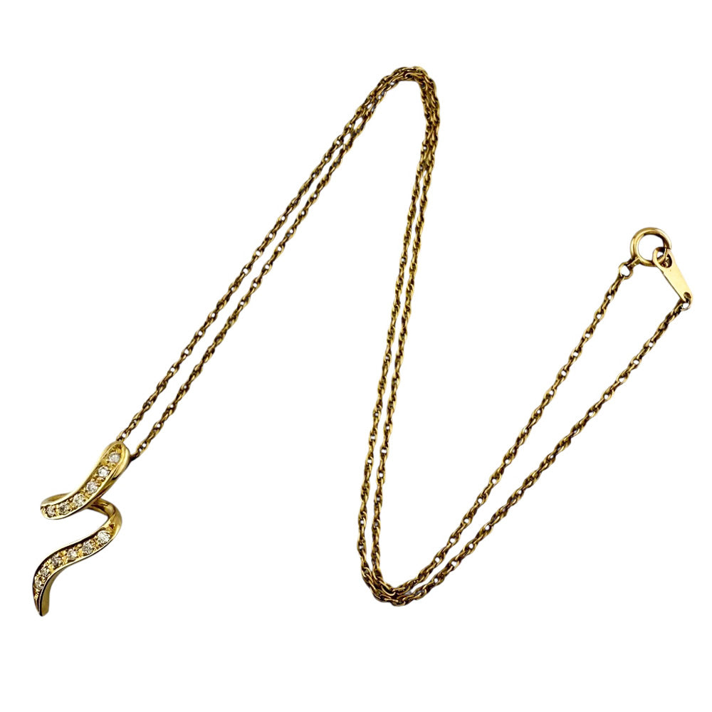 ネックレス 18金 K18イエローゴールド ダイヤモンド レディース