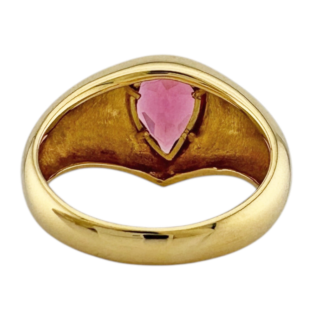 ピンクトルマリンリング(約11.5号) Ring size 11, 18K K18 Yellow Gold 