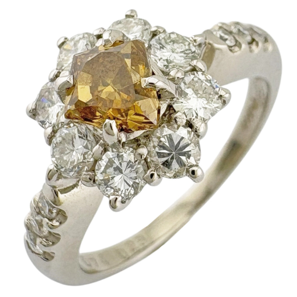 リング 指輪 12号 Pt900プラチナ ダイヤモンド レディース 中古  